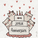 Joyeux anniversaire avec des chatons adorables
